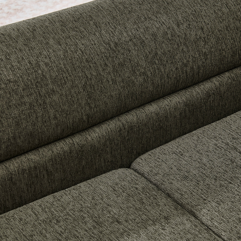 Oversized Pet Sofa, Curved Armrest Rectangular Dog Sofa, Linen Fabric Comfort Pet Couch for Large & Oversized Dogs-Dark Gray