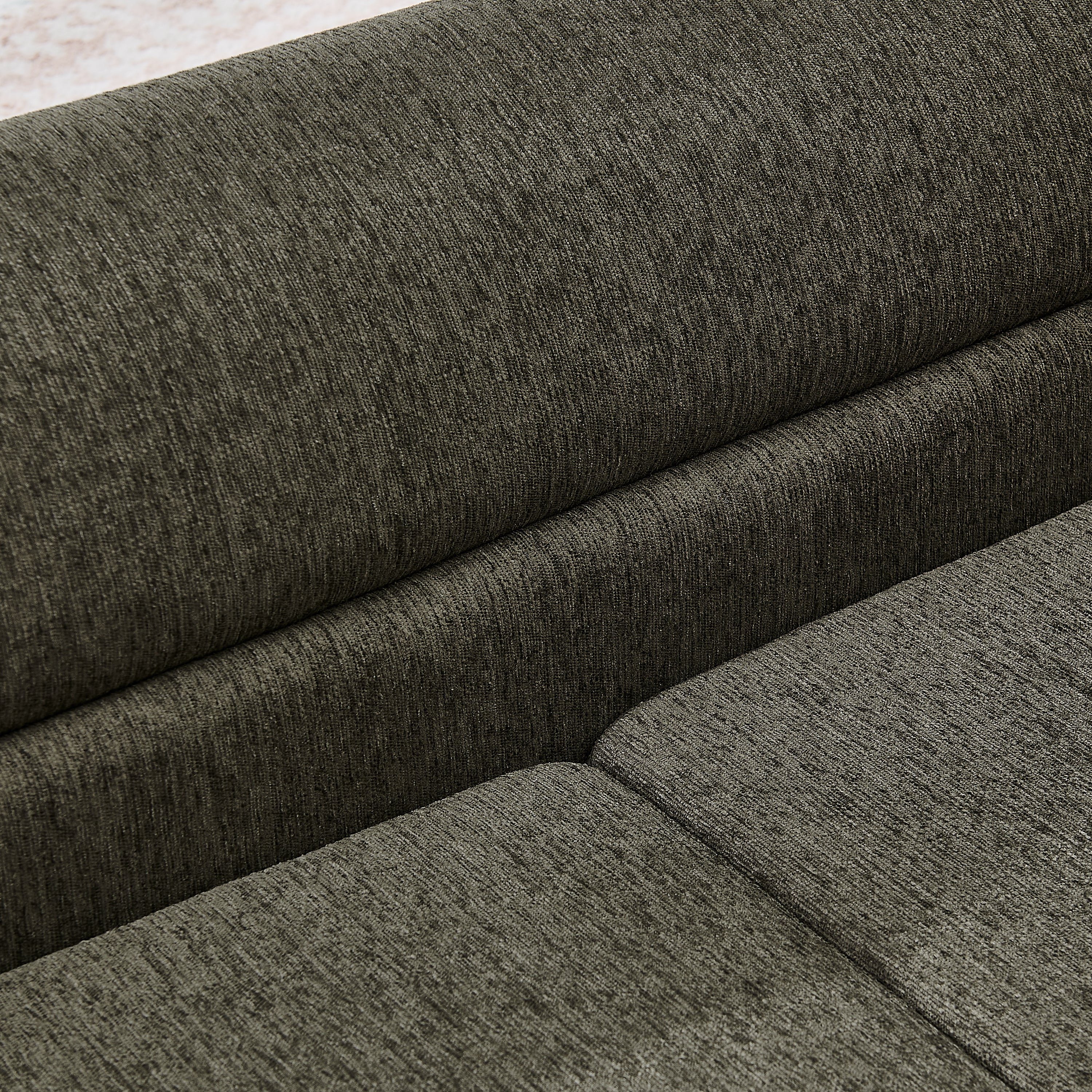 Oversized Pet Sofa, Curved Armrest Rectangular Dog Sofa, Linen Fabric Comfort Pet Couch for Large & Oversized Dogs-Dark Gray