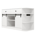 75 Gallon Fish Tank Stand with LED Light &Power Outlets, 55-75 Gallon Aquarium Stand with Sliding Fluted Doors, 2 Large Cabinet and Storage Shelves, Cabinet for 2 Fish Tank Accessories Storage,1200 LB