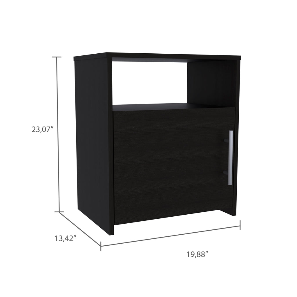 3 Piece Bedroom Set, Rioja 4 Drawer Dresser + 2 Omaha Nightstands, Black
