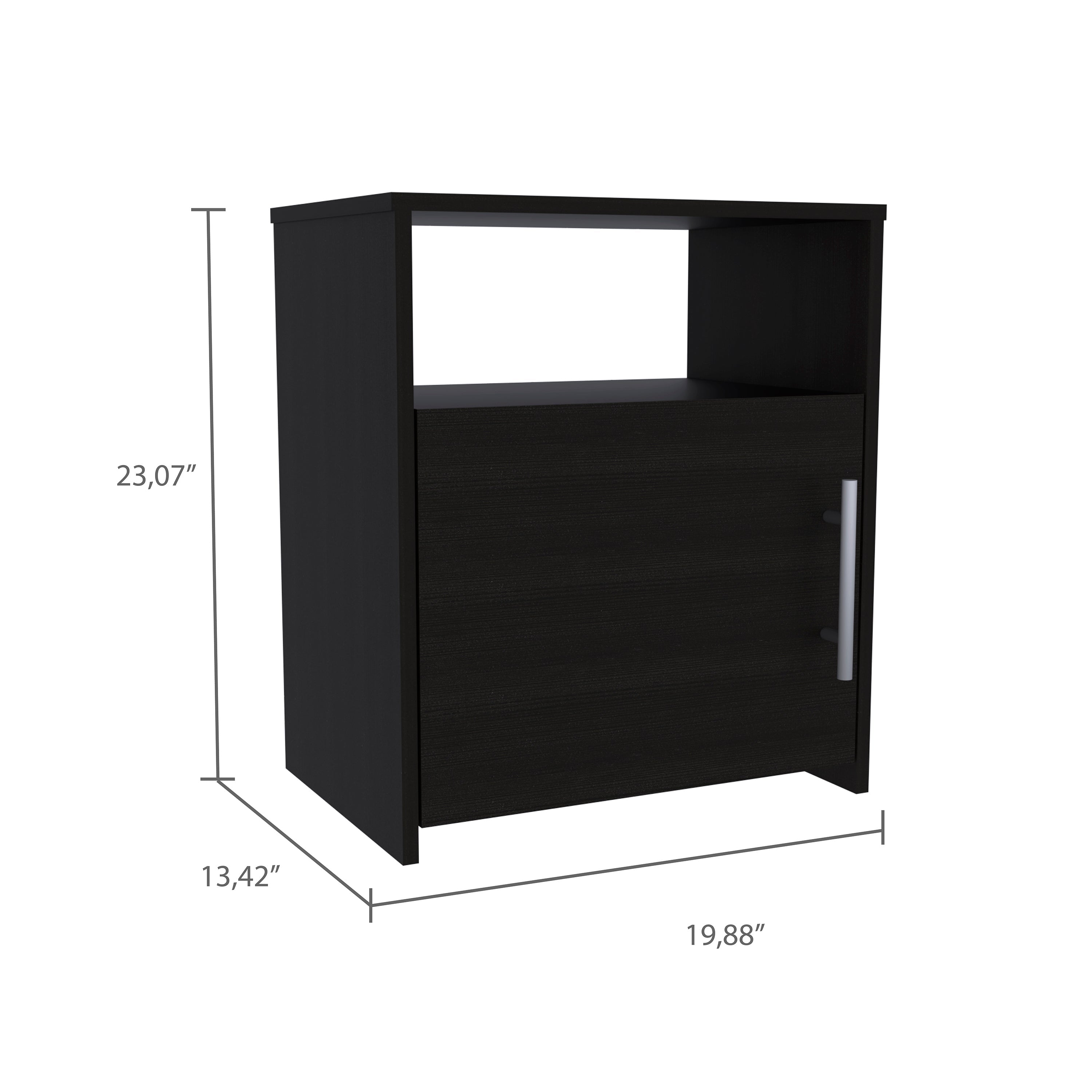 3 Piece Bedroom Set, Rioja 4 Drawer Dresser + 2 Omaha Nightstands, Black