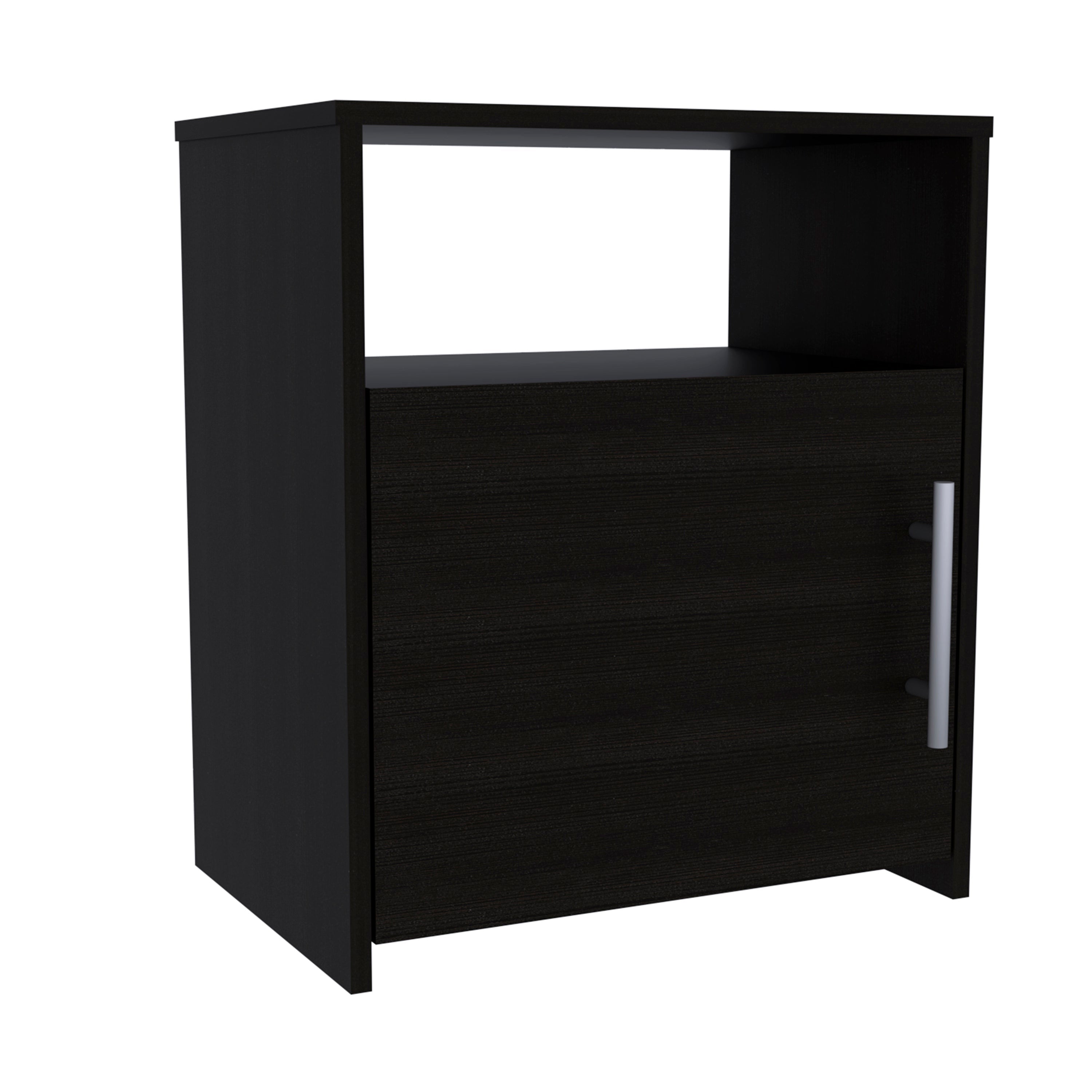 3 Piece Bedroom Set, Rioja 4 Drawer Dresser + 2 Omaha Nightstands, Black