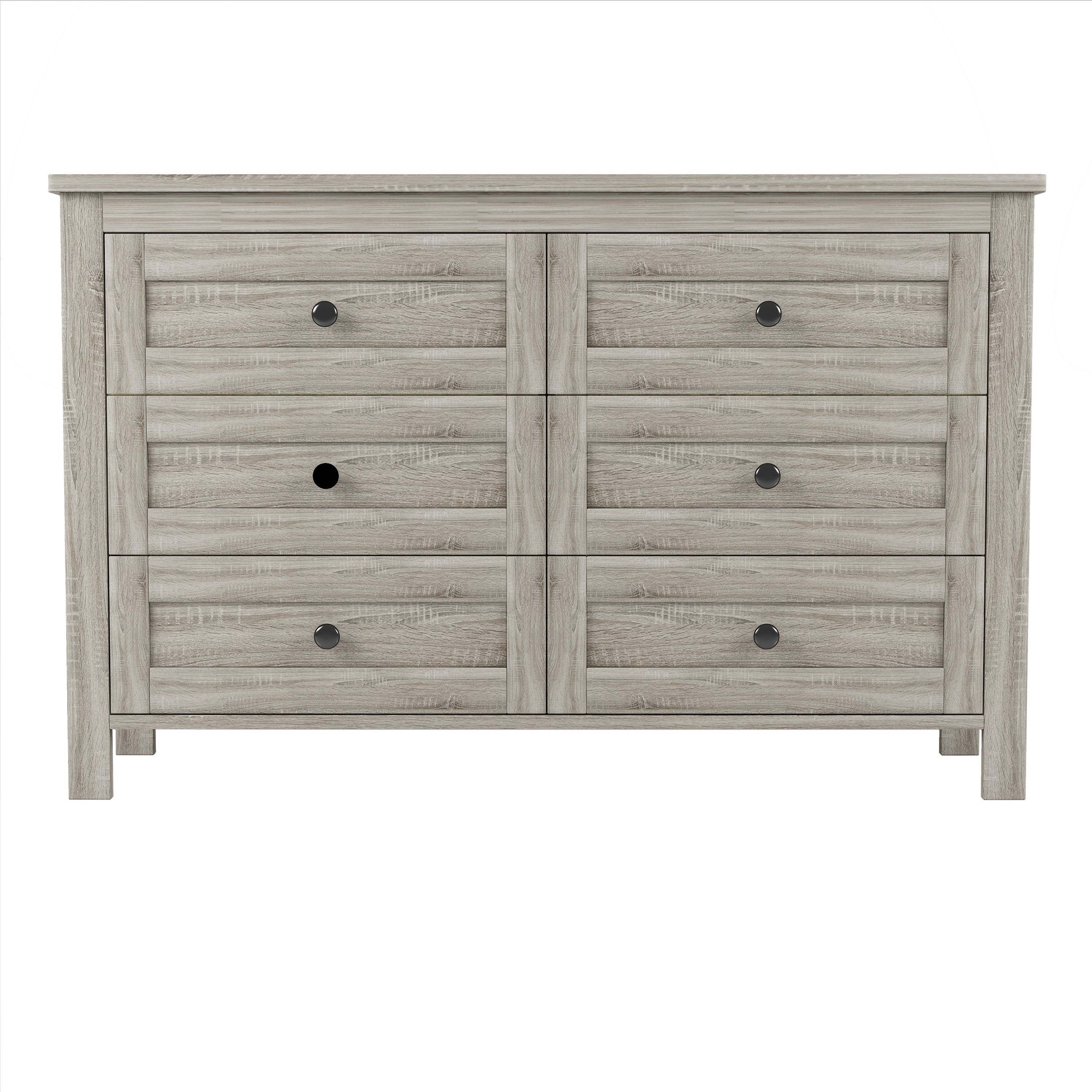 3-Pieces Bedroom Sets Queen Size Farmhouse Platform Bed with Double Sliding Door Storage Headboard and Charging Station, Storage Nightstand and Dresser, Antique Gray(