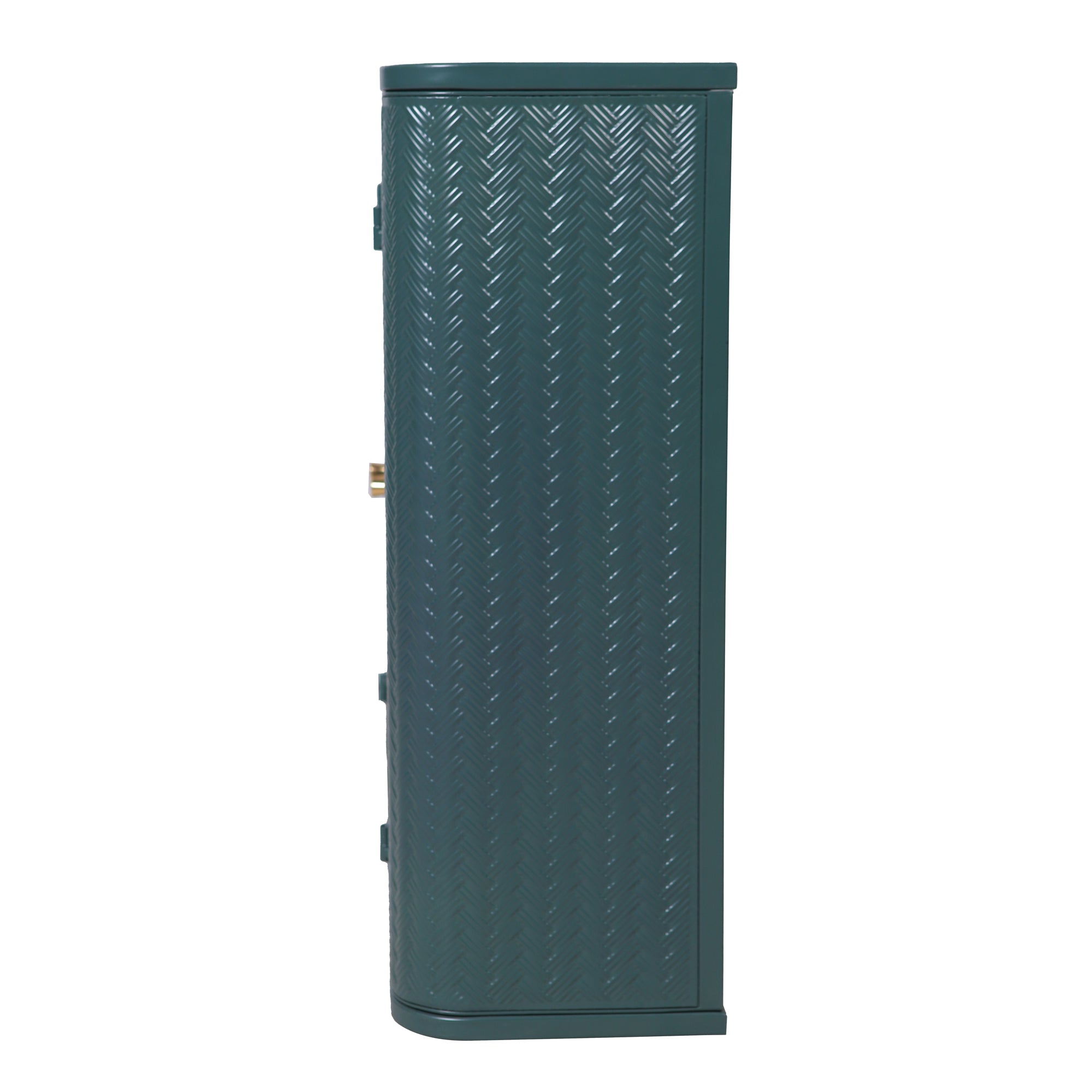 Army Green Wall-Mounted Bathroom Cabinet with Mirror, 2 Mirrored Doors & Open Shelf, Farmhouse Metal Frame Storage Cabinet with Open Compartment for Vanity, Toilet & Over-the-Sink