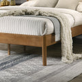 Vichy 2-Piece Rubberwood Bedroom Set, Platform Bed with Nightstand, Queen