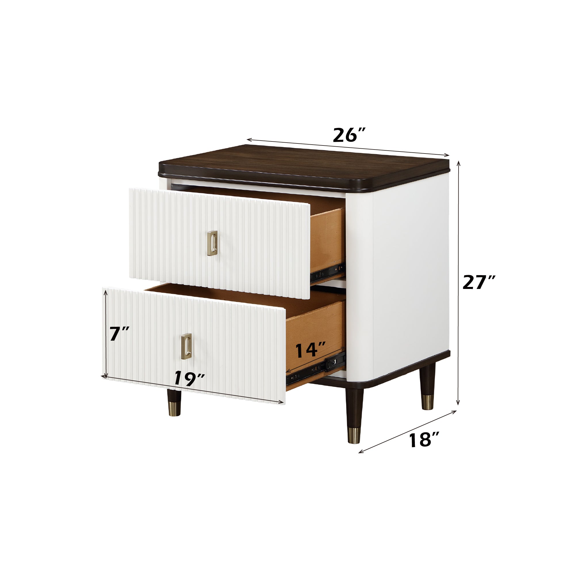 Carena 5Pcs Bedroom Set (E.King, dresser, chest, mirror, nightstand)