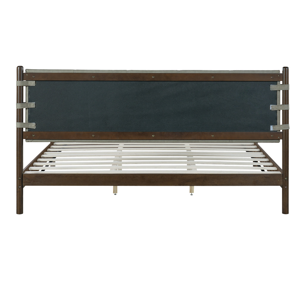 Modern King Bed Frame Set with 2 Nightstands, Light Gray Wood Platform Bed with Headboard and Matching Bedside Tables for Bedroom