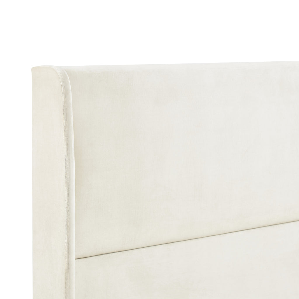 Arles 3-Piece Upholstered Bedroom Set, Wingback Platform Bed with Two Nightstands