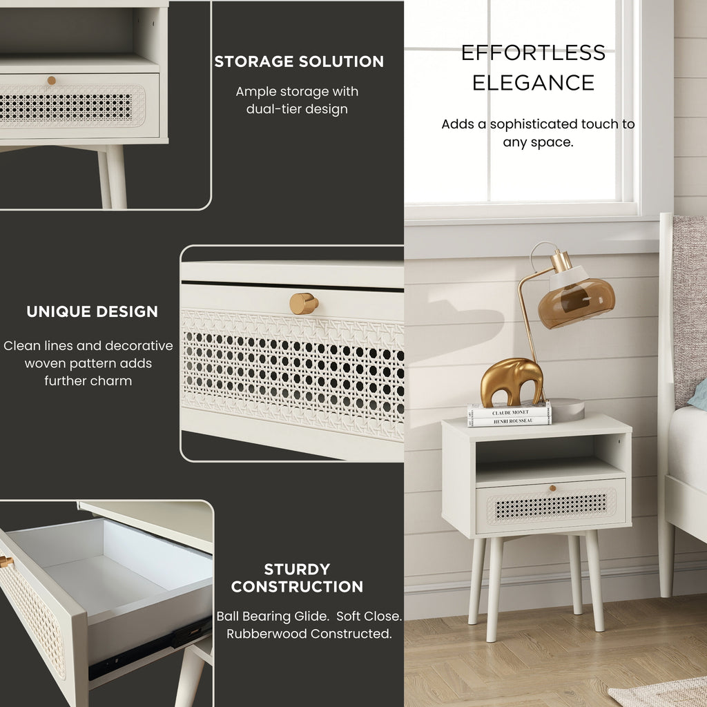 Feeney 2-Piece Bedroom Set, Cream White, Queen