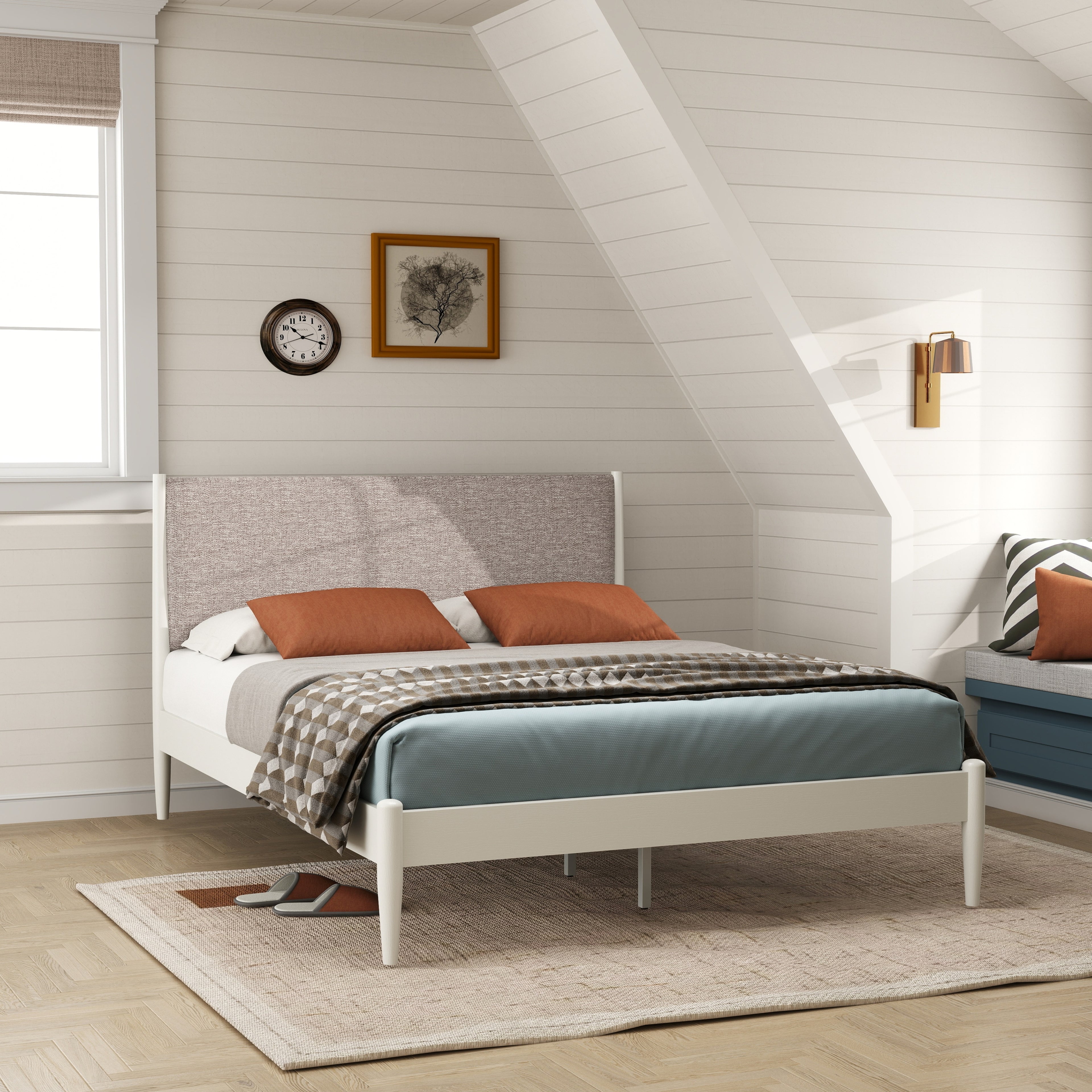 Feeney 2-Piece Bedroom Set, Cream White, Queen