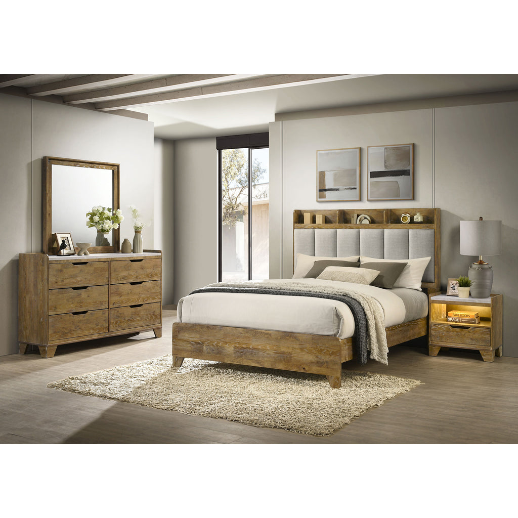 Packard Medium Oak 4-piece Bedroom Set