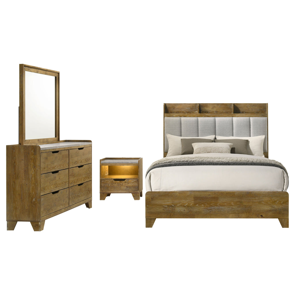 Packard Medium Oak 4-piece Bedroom Set