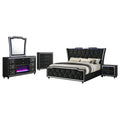 Black 5-piece Eastern King Bedroom Set