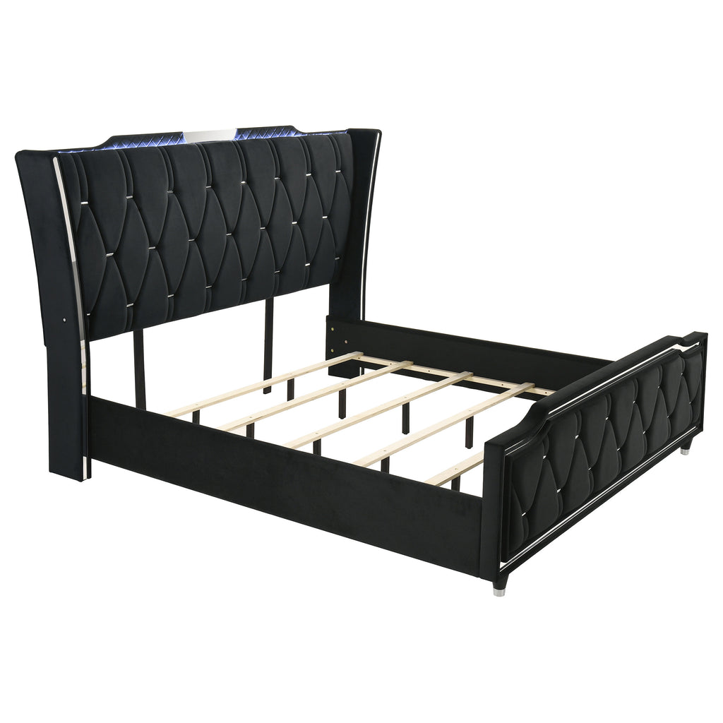 Black 5-piece Eastern King Bedroom Set
