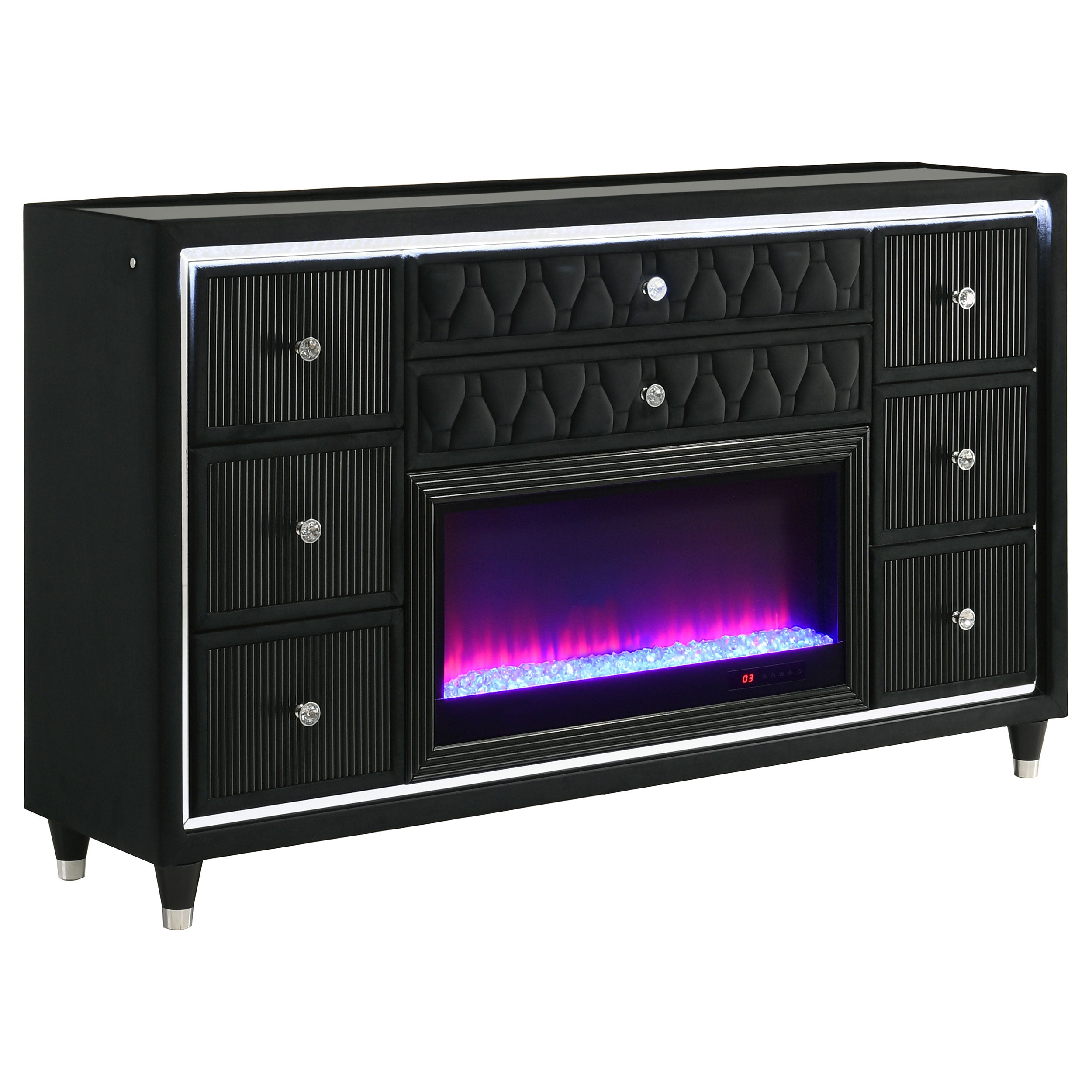 Black 5-piece Eastern King Bedroom Set