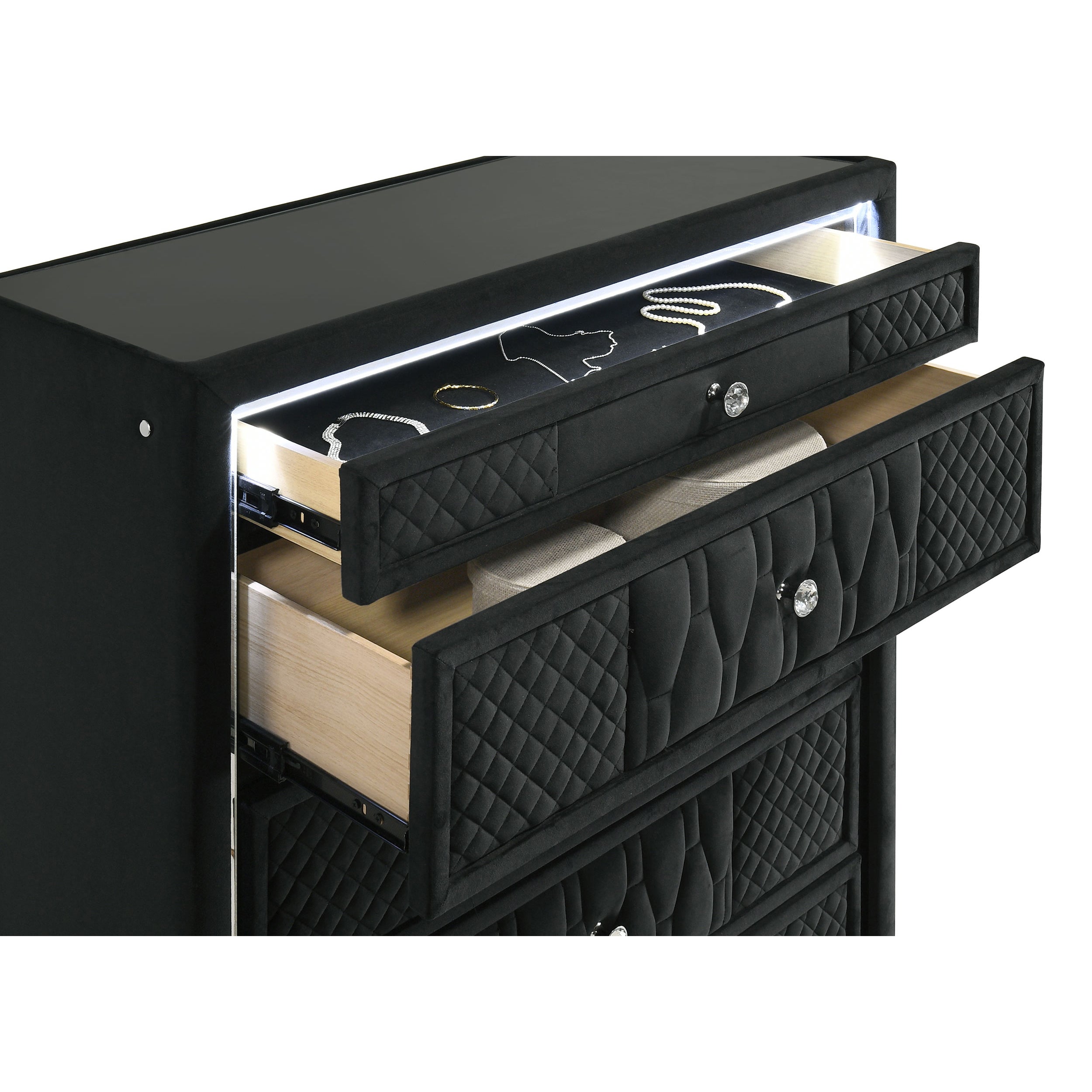 Black 5-piece Eastern King Bedroom Set
