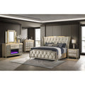 Mika Ivory / Camel 5-piece Eastern King Bedroom Set