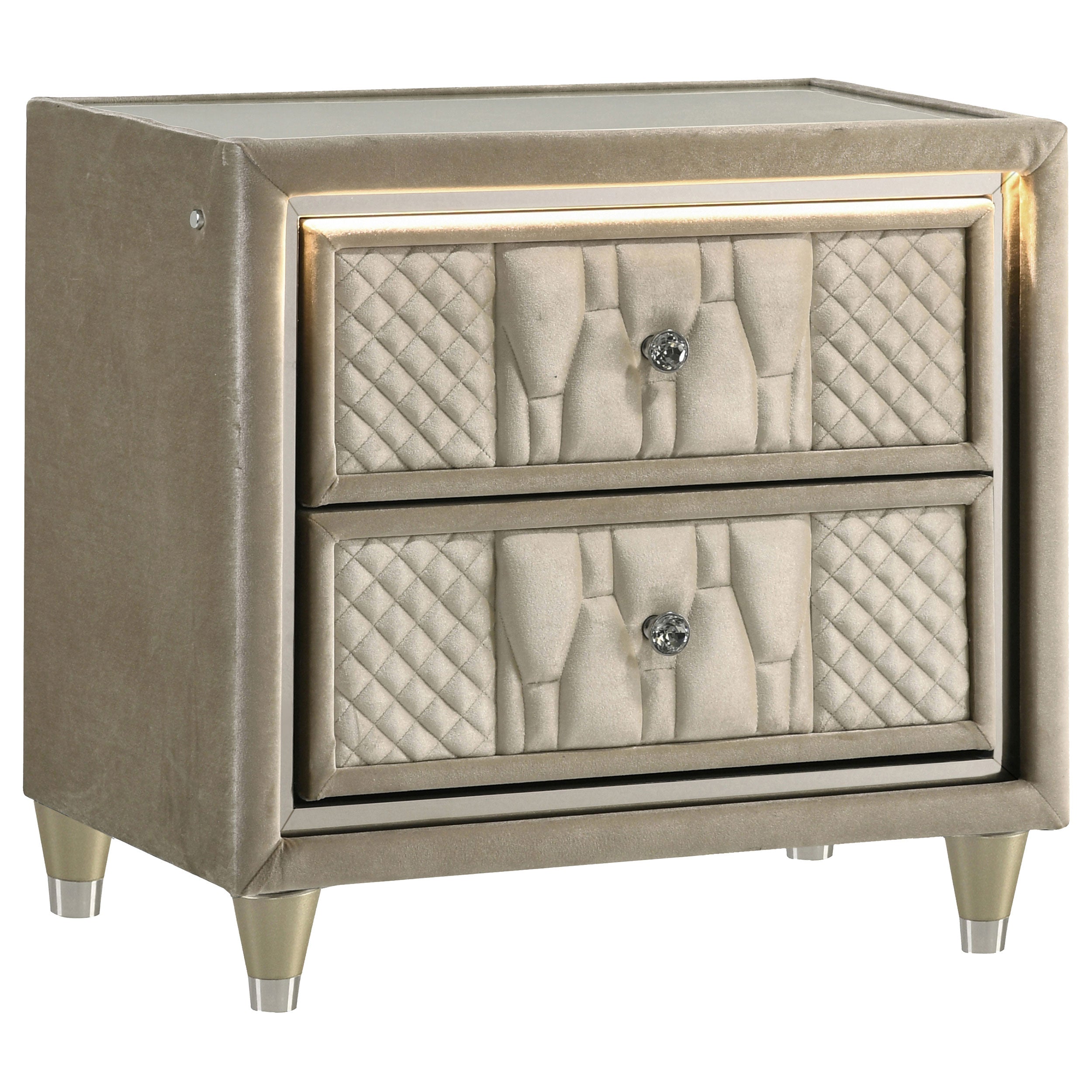Mika Ivory / Camel 5-piece Eastern King Bedroom Set