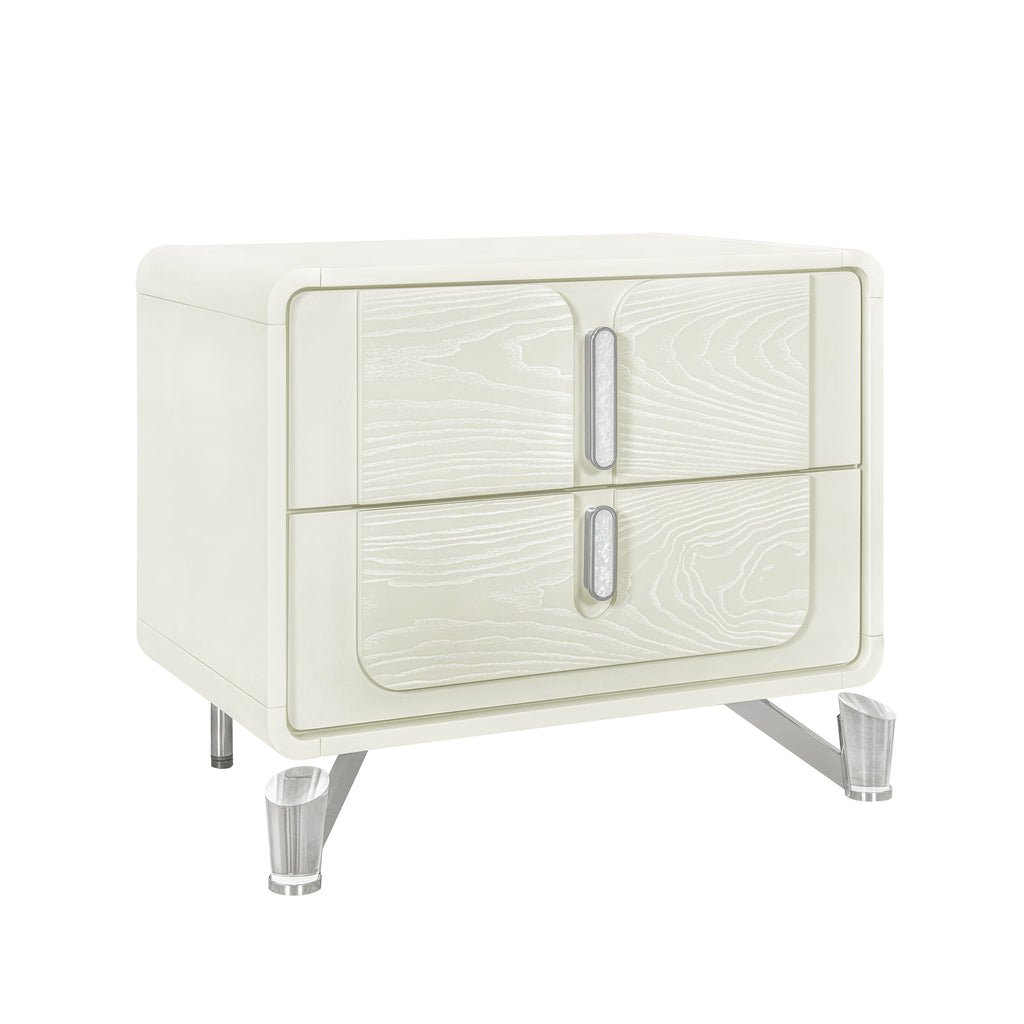 Nora Beige 5PC Queen Bedroom Set With LED