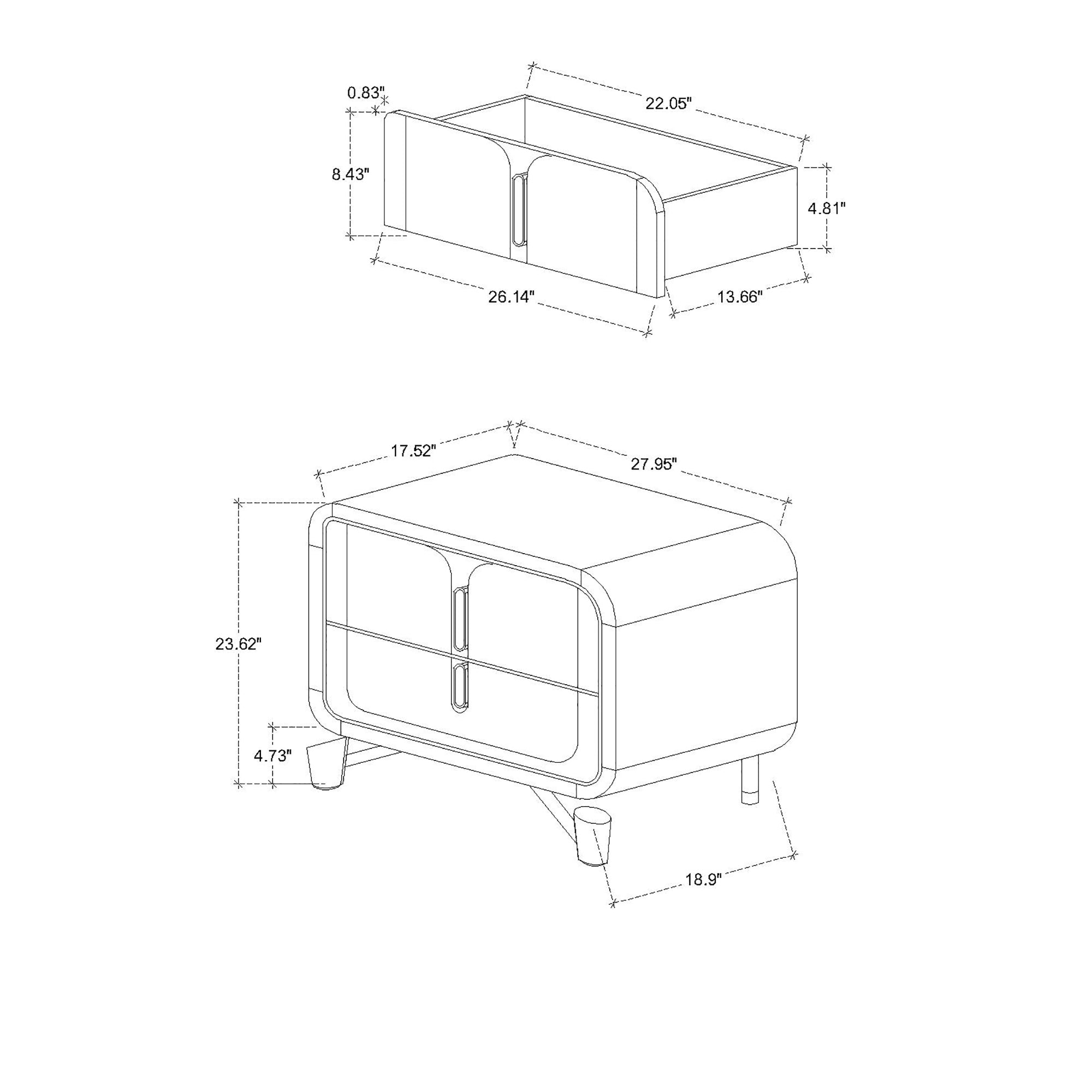 Nora Beige 5PC Queen Bedroom Set With LED