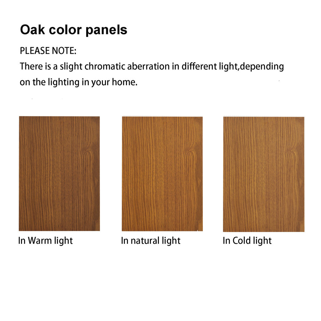 Curio Cabinet Lighted Curio Diapaly Cabinet with Adjustable Shelves and Mirrored Back Panel, Tempered Glass Doors (Oak, 3 Tier), (E26 light bulb not included)