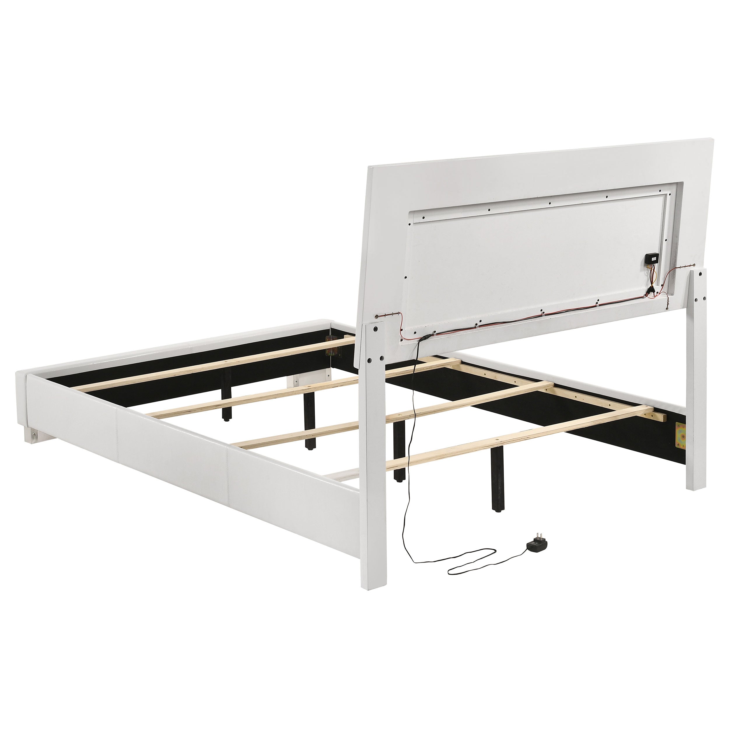 Dulcey White High Gloss 4-piece Full Bedroom Set
