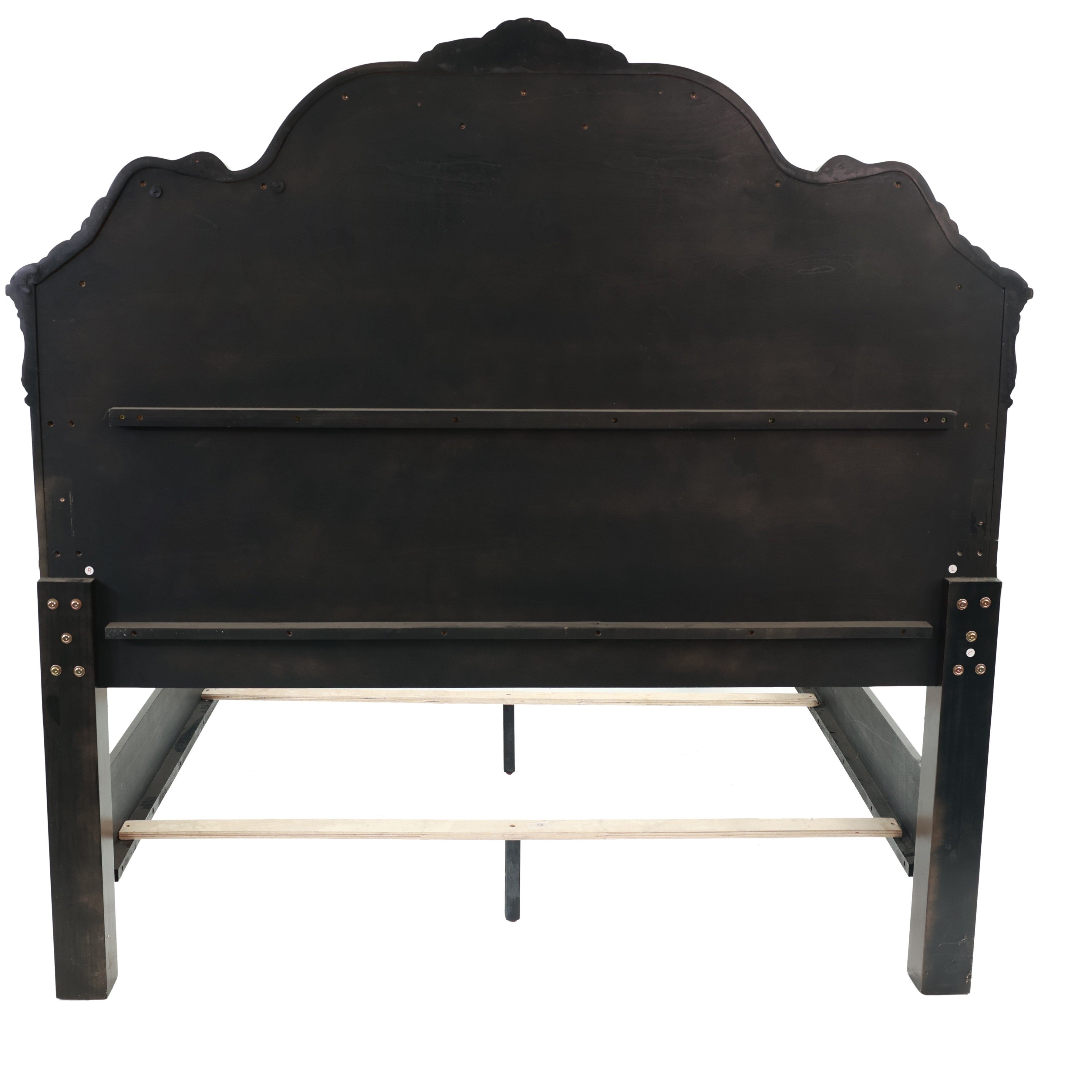 Majestic Formal Queen Size Bed 2x Nightstands Carved Details Antique Cherry 3pc Set Bedroom Furniture
