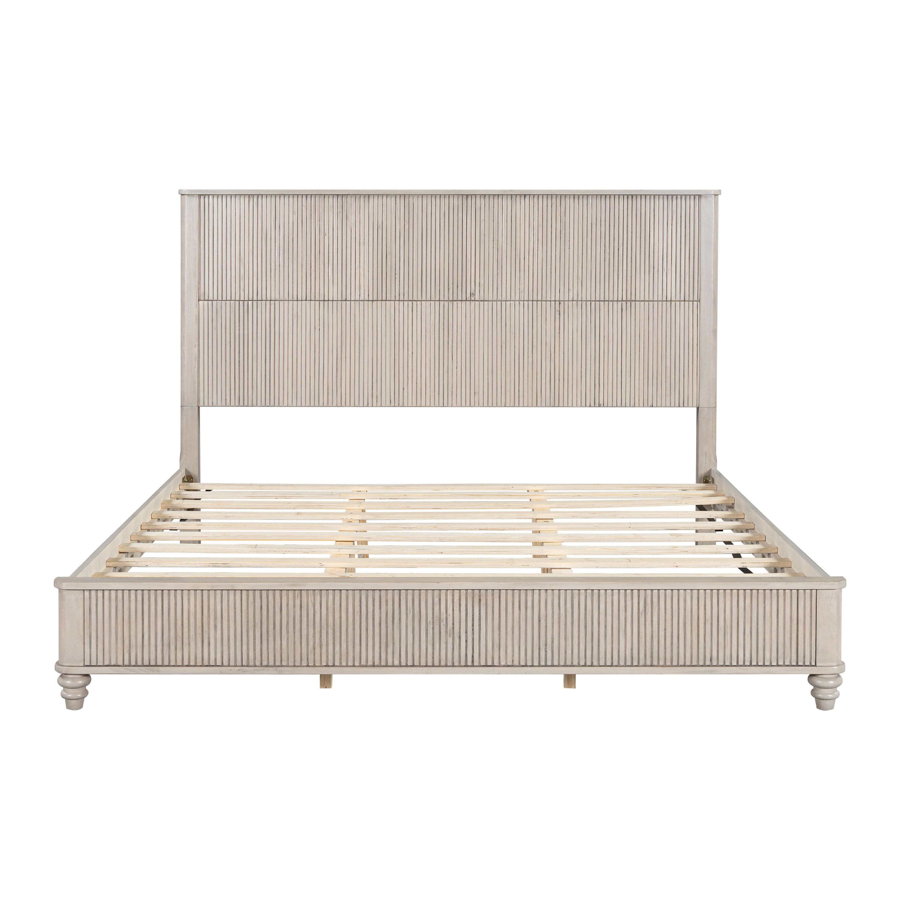 3-Piece Bedroom set with a King Size Bed and 2 Nightstands, Beige