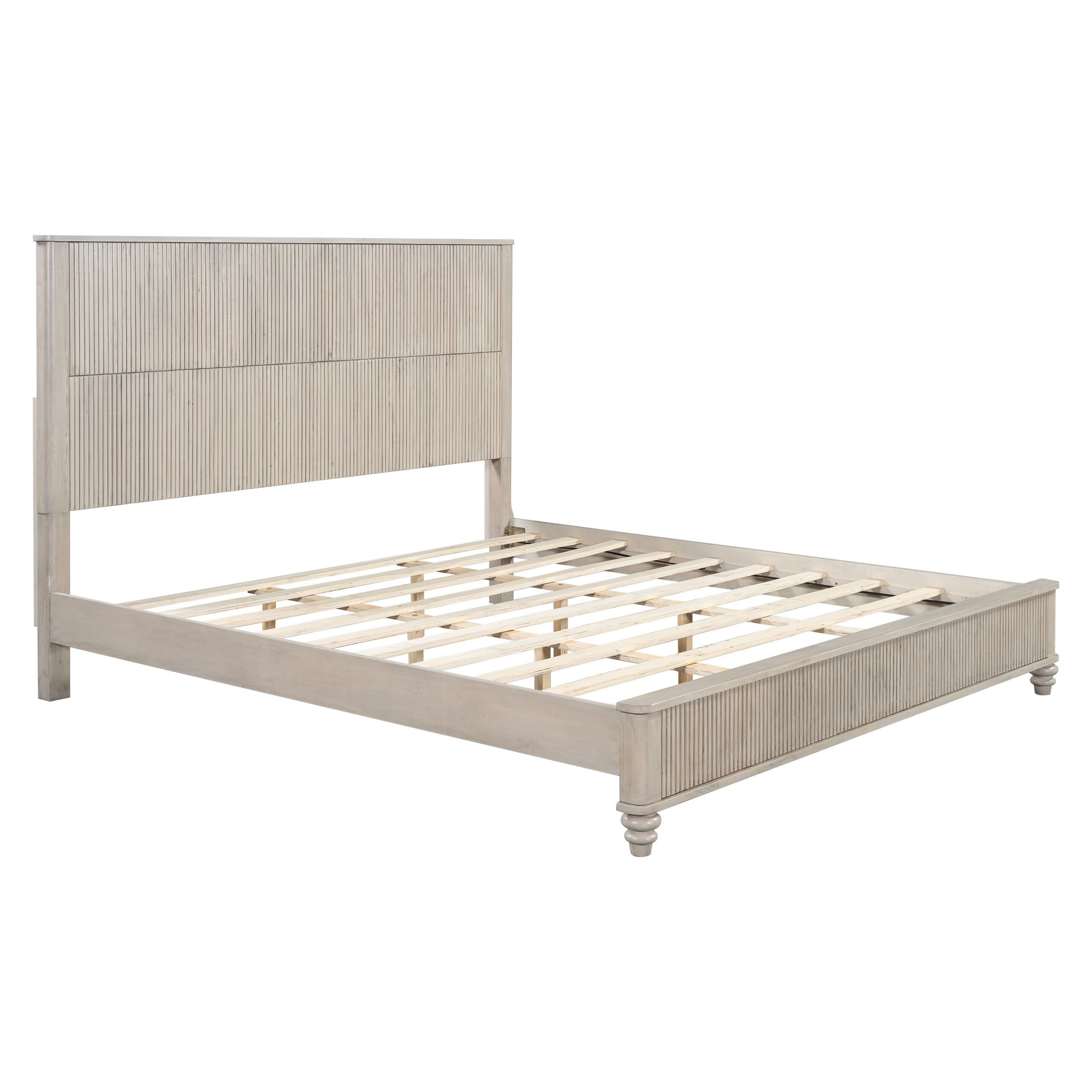 3-Piece Bedroom set with a King Size Bed and 2 Nightstands, Beige