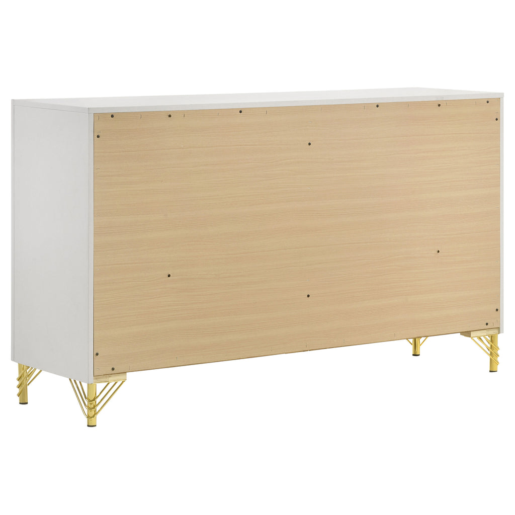 Malcolm Beige and White 4-piece Queen Bedroom Set