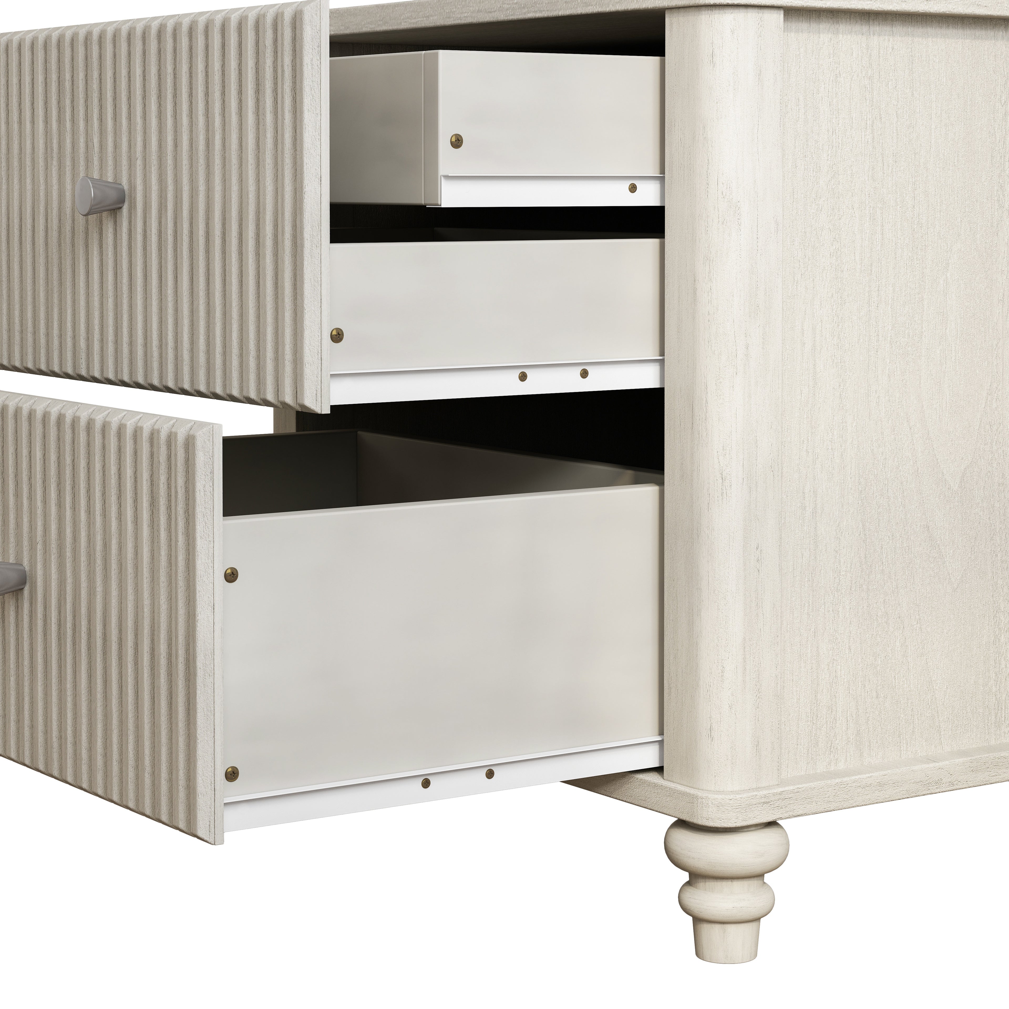 3-Piece Bedroom set with a Queen Size Bed and 2 Nightstands, Beige
