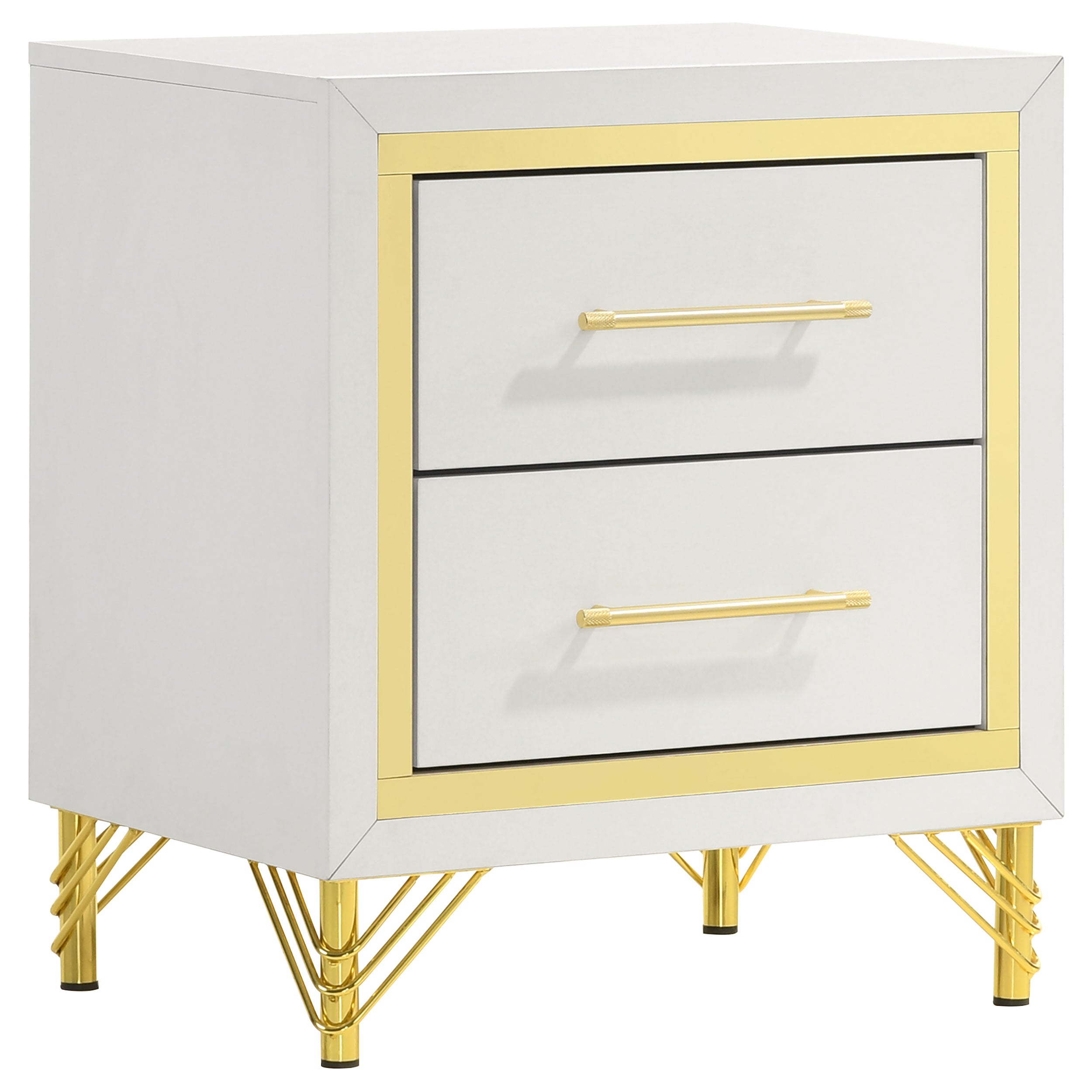 Malcolm Beige and White 4-piece Queen Bedroom Set