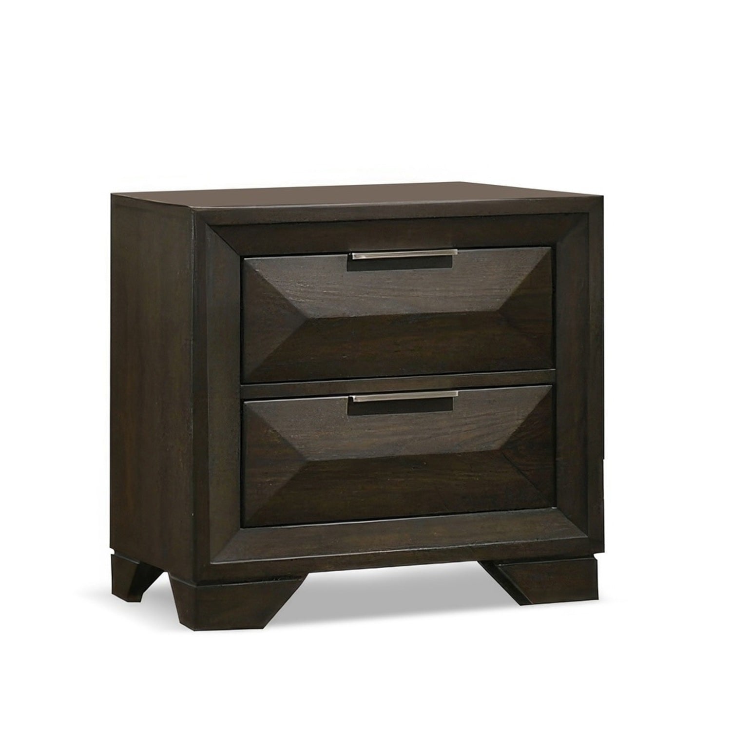Beautiful Espresso Finish 3pc Bedroom Set Panel HB FB King Size Bed 2x Nightstands Furniture Wooden