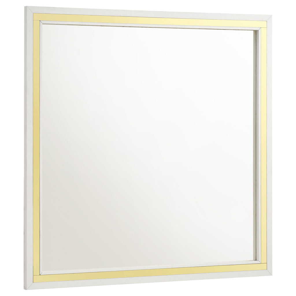 Malcolm Beige and White 4-piece Queen Bedroom Set