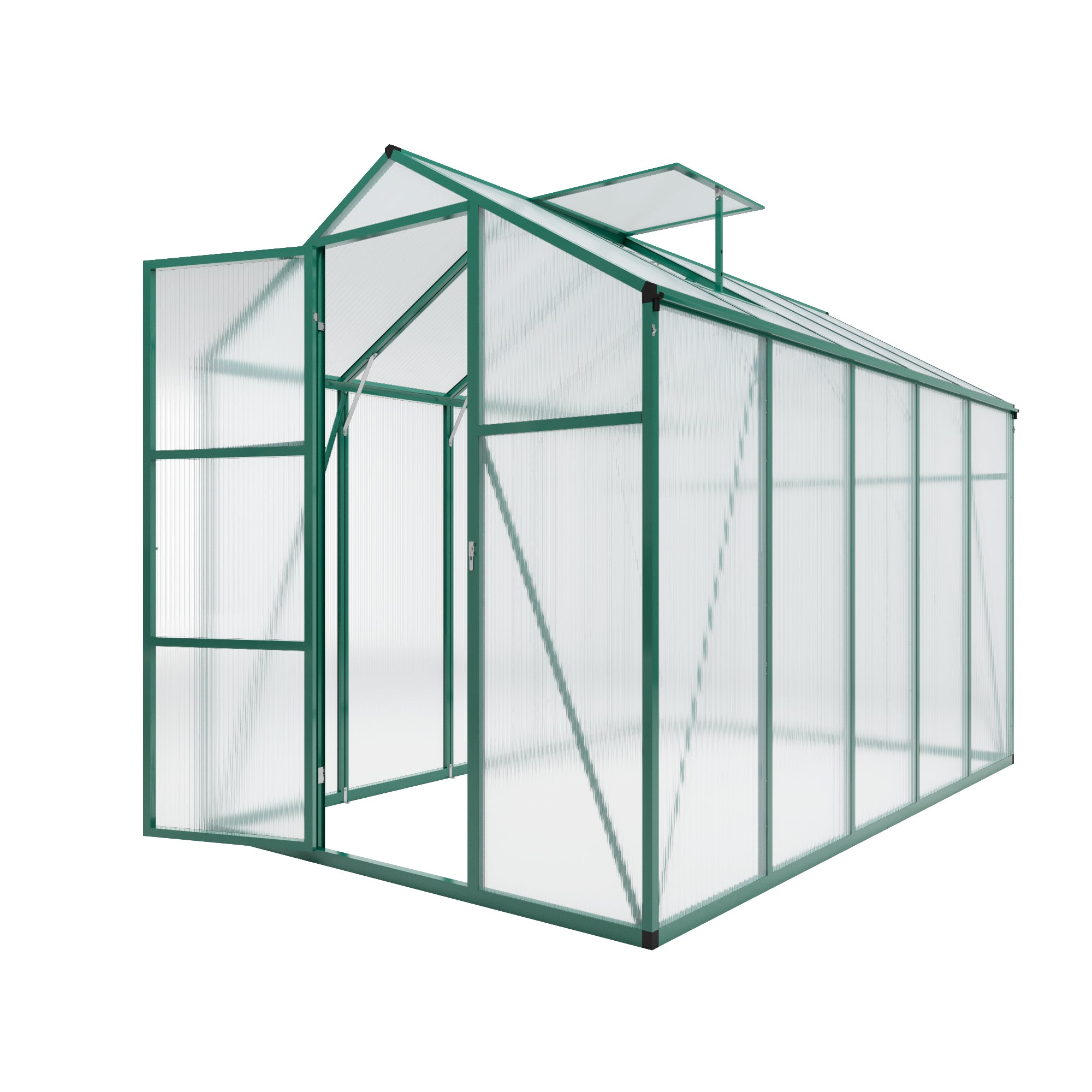 Newly marketed Gain height windproofaluminum greenhouse 6x10 FT Polycarbonate Greenhouse Raised Base and Anchor Aluminum Heavy Duty Walk-in Greenhouses for Outdoor Backyard in All Season