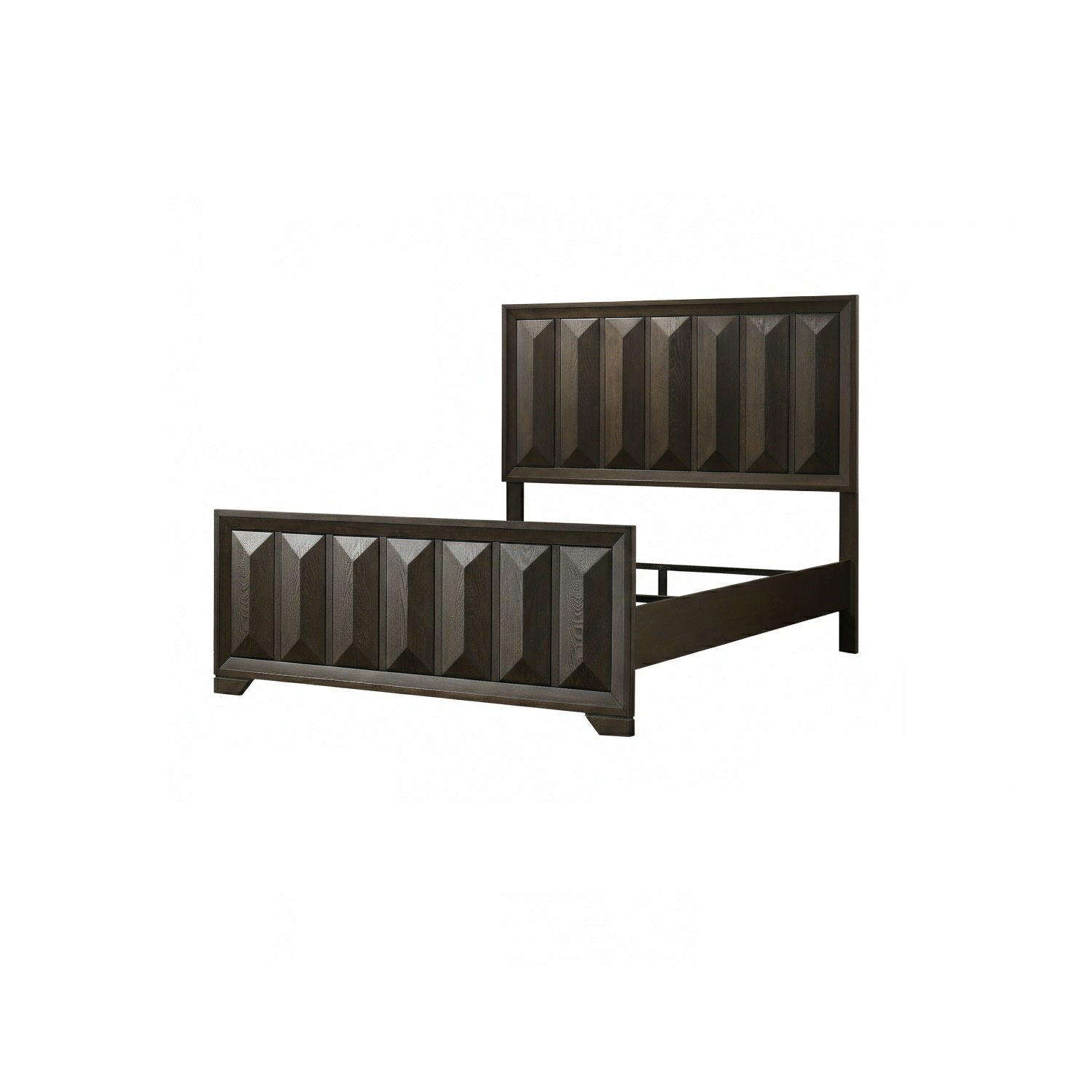 Beautiful Espresso Finish 3pc Bedroom Set Panel HB FB King Size Bed 2x Nightstands Furniture Wooden