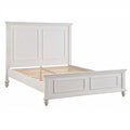 White California King Size Bed 2x Nightstands Panel Headboard Footboard Classic 3pc Bedroom Furniture Set