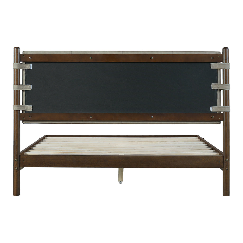 Modern Queen Bed Frame Set with 2 Nightstands, Light Gray Wood Platform Bed with Headboard and Matching Bedside Tables for Bedroom