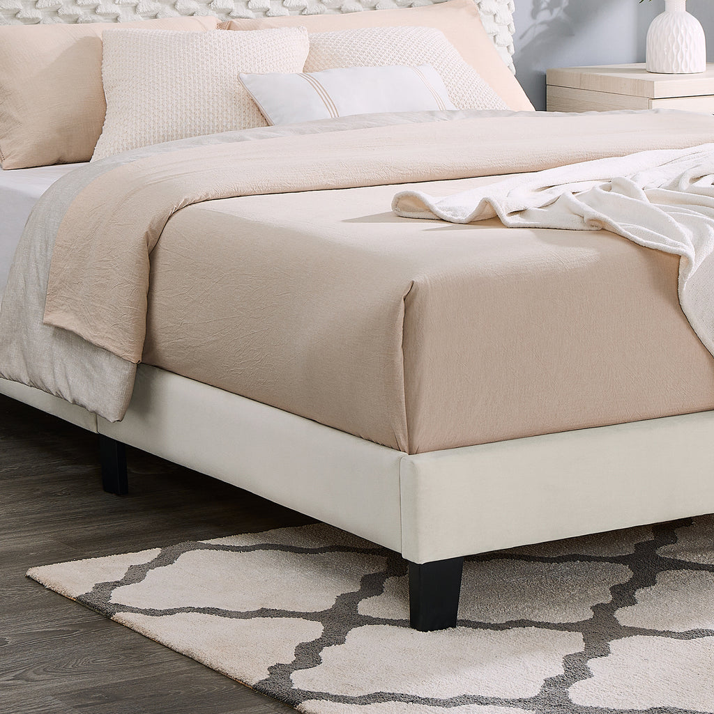 Findlay 2-Piece Bedroom Set, Plush 3D Upholstered Bed with Nightstand, Full